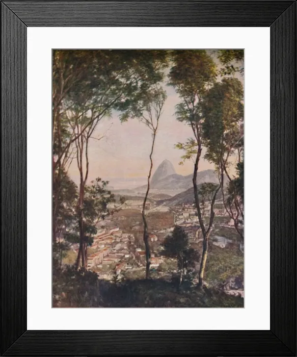 Framed Print : Luxuriant woods on the hill of Santa Thereza looking down upon the roofs of Lapa, c1935 Framed Print : Luxuriant woods on the hill of Santa Thereza looking down upon the roofs of Lapa, c1935