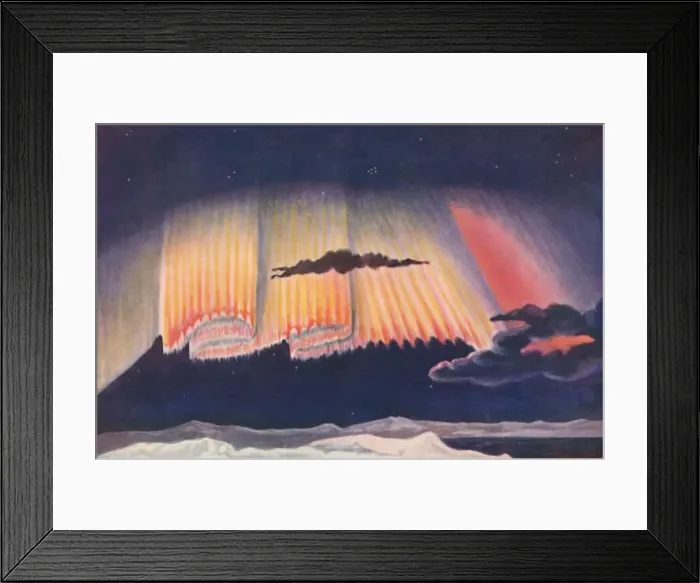 Framed Print : A Great Scientists Presentation of the Gorgeous Curtain Woven By An Aurora, c1935 Framed Print : A Great Scientists Presentation of the Gorgeous Curtain Woven By An Aurora, c1935