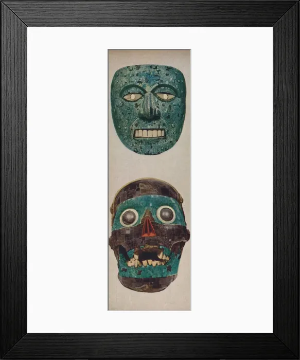 Framed Print : Primitive Cultures in Ritual and Festival Masks - Quetzalcoatl and Tezcatlipocaa, c1935 Framed Print : Primitive Cultures in Ritual and Festival Masks - Quetzalcoatl and Tezcatlipocaa, c1935