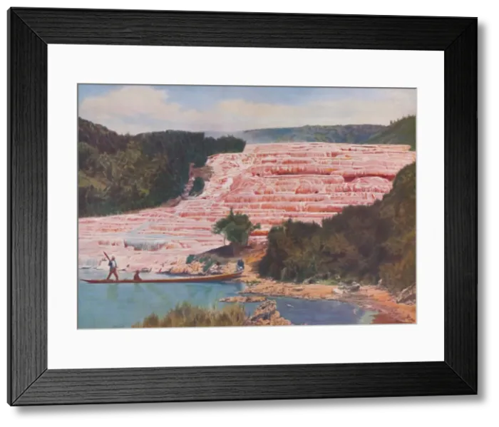 Framed Print : Flushed Beauty of New Zealands Pink Terraces Before Their Utter Destruction, c1935 Framed Print : Flushed Beauty of New Zealands Pink Terraces Before Their Utter Destruction, c1935