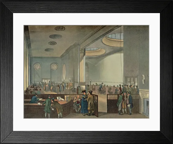 Framed Print : Lloyds Subscription Rooms As Seen By Rowlandson in 1800, 1928. Artists: Thomas Rowlandson Framed Print : Lloyds Subscription Rooms As Seen By Rowlandson in 1800, 1928. Artists: Thomas Rowlandson