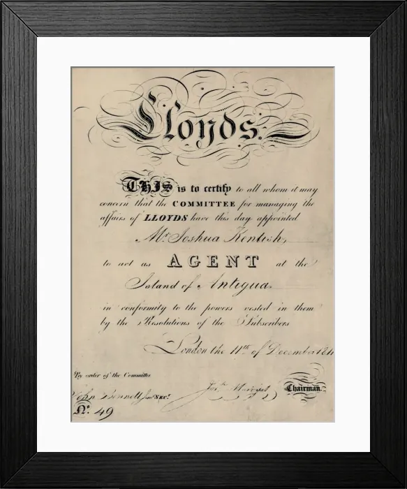 Framed Print : Appointment of Agent at Antigua, 1911, (1928) Framed Print : Appointment of Agent at Antigua, 1911, (1928)