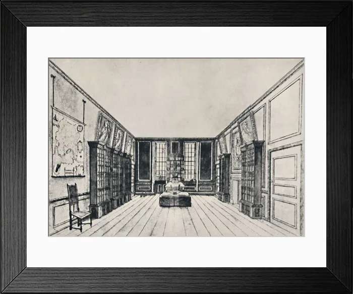 Framed Print : View Towards the Thames in Samuel Pepyss Library, York Buildings, 1928 Framed Print : View Towards the Thames in Samuel Pepyss Library, York Buildings, 1928
