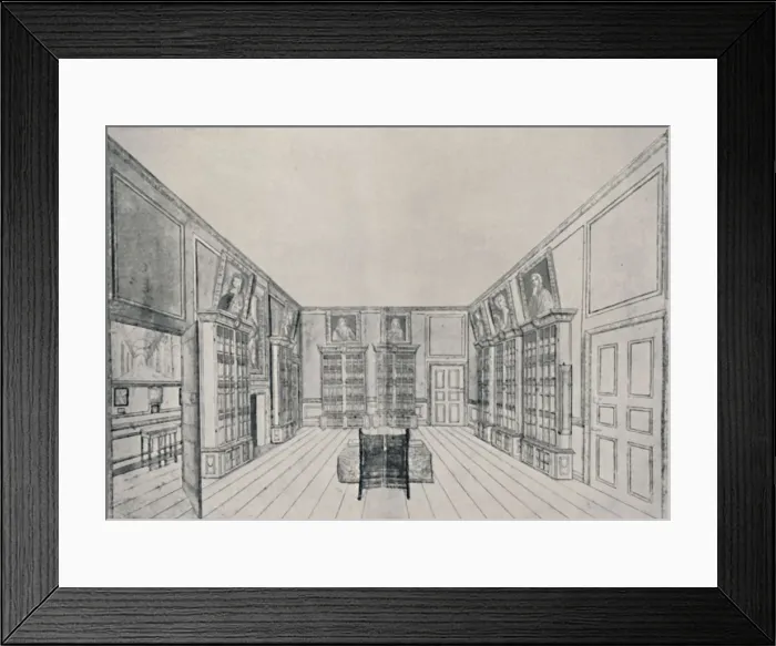 Framed Print : View Looking Inwards of Samuel Pepyss Library in York Building, 1928 Framed Print : View Looking Inwards of Samuel Pepyss Library in York Building, 1928