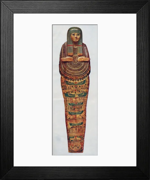 Framed Print : The Mummy case of a priestess of Ammon-Ra dating from 1600 BC, (c1935) Framed Print : The Mummy case of a priestess of Ammon-Ra dating from 1600 BC, (c1935)
