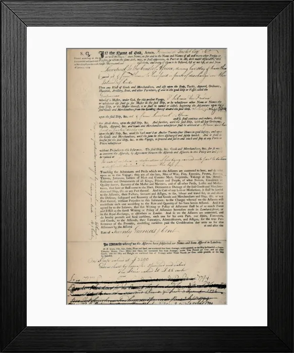 Framed Print : Policy on Slaves, 1794, (1928) Framed Print : Policy on Slaves, 1794, (1928)