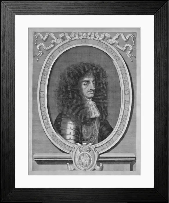 Framed Print : Portrait of Charles II, c1660-1685, (1928). Artist: William Sherwin Framed Print : Portrait of Charles II, c1660-1685, (1928). Artist: William Sherwin