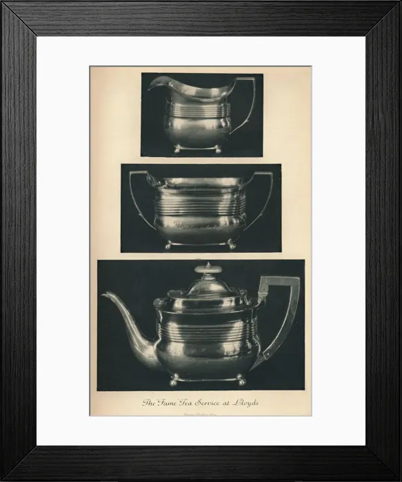 Framed Print : The Fame Tea Service at Lloyd s, c1804, (1928) Framed Print : The Fame Tea Service at Lloyd s, c1804, (1928)