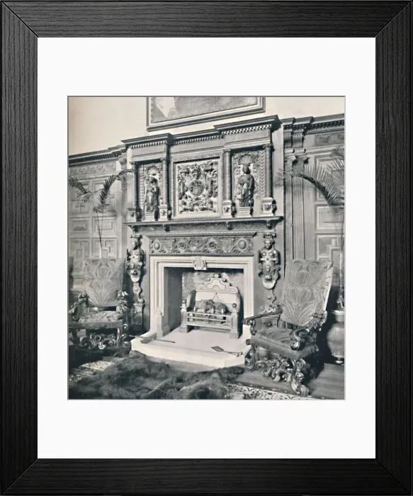 Framed Print : Chimney-Piece in the Great Hall, Castle Ashby, Northampton, 1927 Framed Print : Chimney-Piece in the Great Hall, Castle Ashby, Northampton, 1927