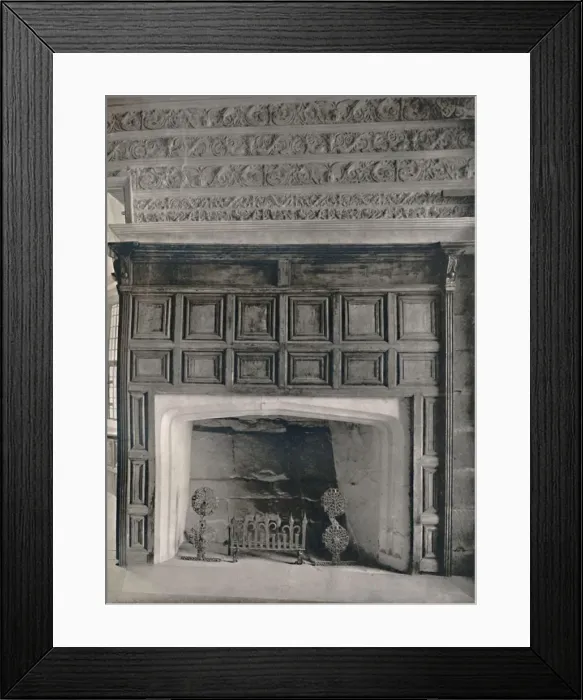 Framed Print : Chimney-Piece in the Dining Room, Haddon Hall, Derbyshire, 1927 Framed Print : Chimney-Piece in the Dining Room, Haddon Hall, Derbyshire, 1927