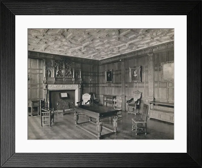 Framed Print : Panelled Room from the Old Palace, Bromley-By-Bow, 1927 Framed Print : Panelled Room from the Old Palace, Bromley-By-Bow, 1927