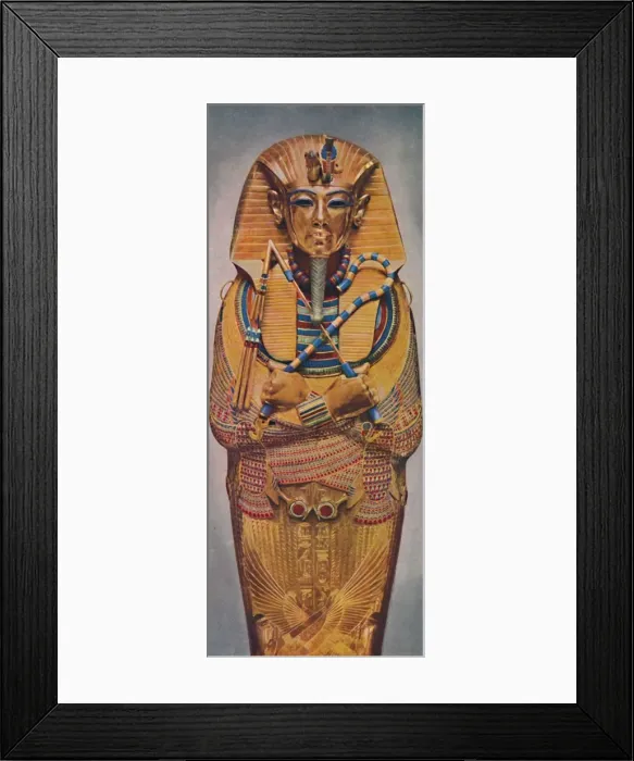 Framed Print : The Dead Pharoahs Golden Coffin, c1935 Framed Print : The Dead Pharoahs Golden Coffin, c1935