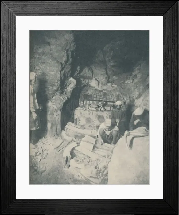 Framed Print : Funerary Chamber Where Egyptian Mummies Awaited Resurrection, c1935 Framed Print : Funerary Chamber Where Egyptian Mummies Awaited Resurrection, c1935