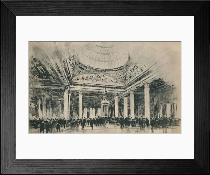 Framed Print : Lloyds New Building: The Underwriting Room, 1928 Framed Print : Lloyds New Building: The Underwriting Room, 1928