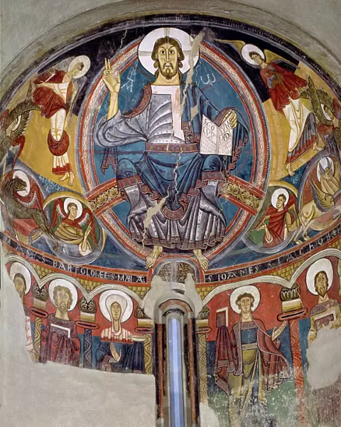 Pantocrator in the apse of the church of Sant Climent de Taüll in the Vall de Boi (Boi Valley)