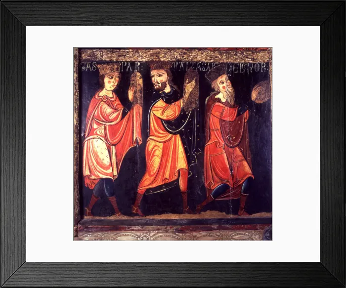 Framed Print : The three kings, detail of the Avia front, from the Church of St Framed Print : The three kings, detail of the Avia front, from the Church of St