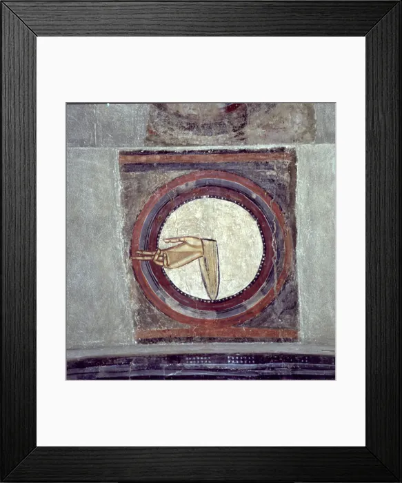 Framed Print : Detail with the hand of God in the apse of the church of Sant Climent de Taüll Framed Print : Detail with the hand of God in the apse of the church of Sant Climent de Taüll