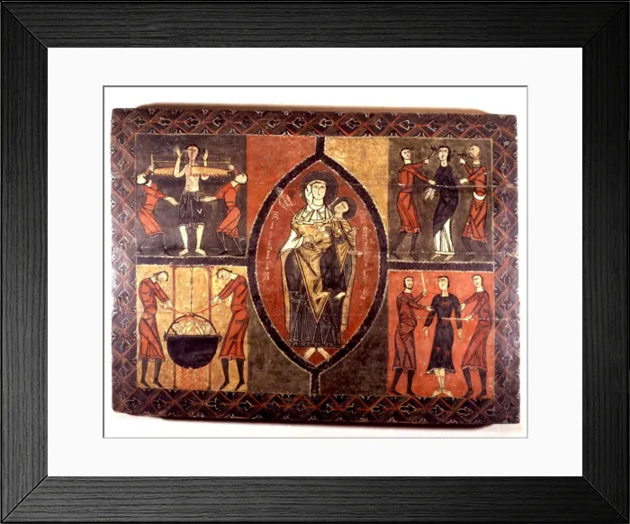 Framed Print : Front with the Virgin in the center of the altar in the church of Sant Quirze of Durro Framed Print : Front with the Virgin in the center of the altar in the church of Sant Quirze of Durro
