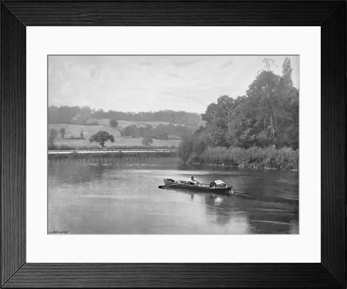 Framed Print : The Thames at Runnymede, c1896. Artist: Valentine & Sons Framed Print : The Thames at Runnymede, c1896. Artist: Valentine & Sons