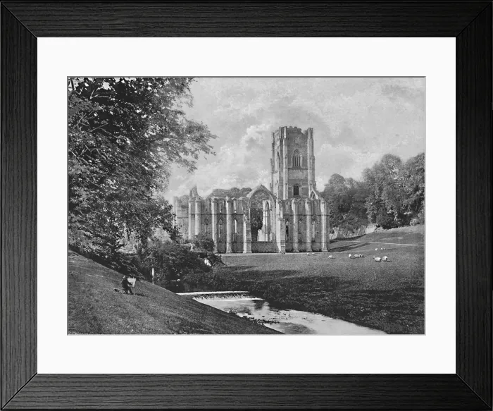 Framed Print : Fountains Abbey, c1896. Artist: C Watson Framed Print : Fountains Abbey, c1896. Artist: C Watson