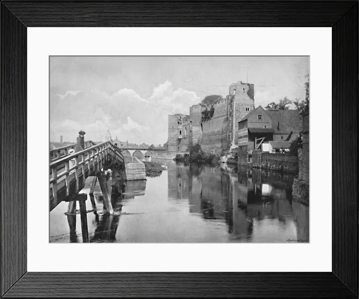 Framed Print : Newark Castle and Bridge, c1896. Artist: Frith & Co Framed Print : Newark Castle and Bridge, c1896. Artist: Frith & Co
