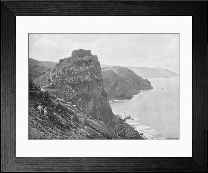 Framed Print : Castle Rock, Lynton, c1896. Artist: ED Percival Framed Print : Castle Rock, Lynton, c1896. Artist: ED Percival