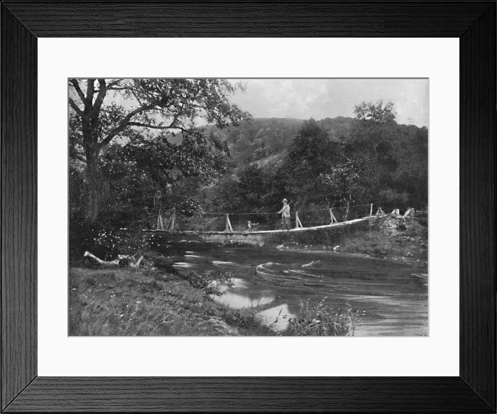 Framed Print : The Shaky Bridge, Llandrindrod Wells, c1896. Artist: Hudson Framed Print : The Shaky Bridge, Llandrindrod Wells, c1896. Artist: Hudson