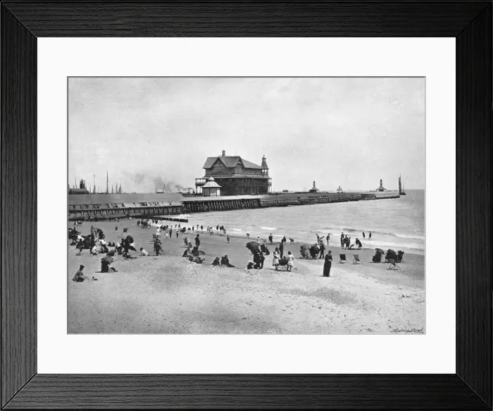 Framed Print : The Pier, Lowestoft, c1896. Artist: Walter Boughton Framed Print : The Pier, Lowestoft, c1896. Artist: Walter Boughton
