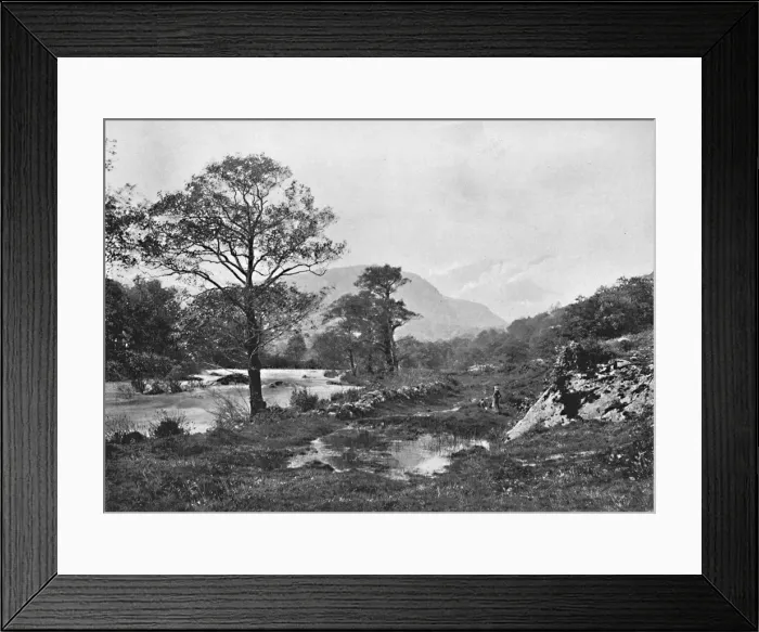 Framed Print : On the Lledr, North Wales, c1896. Artist: Green Brothers Framed Print : On the Lledr, North Wales, c1896. Artist: Green Brothers