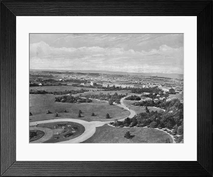 Framed Print : Barnsley Park and Town, c1896. Artist: Warner Gothard Framed Print : Barnsley Park and Town, c1896. Artist: Warner Gothard