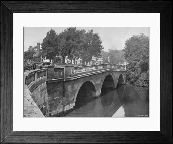 Framed Print : Leamington Bridge, c1896. Artist: Valentine & Sons Framed Print : Leamington Bridge, c1896. Artist: Valentine & Sons