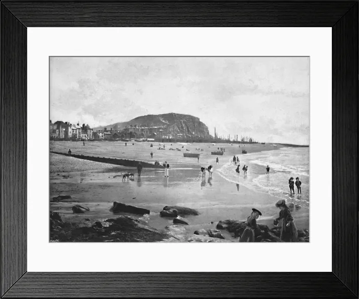 Framed Print : Hastings Old Town and Beach, c1896. Artist: Carl Norman Framed Print : Hastings Old Town and Beach, c1896. Artist: Carl Norman