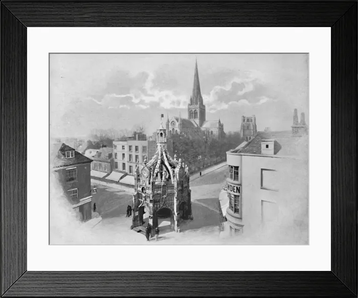 Framed Print : Chichester: The Cathedral, Market-Cross, and Tower, c1896. Artist: Charles H Barden Framed Print : Chichester: The Cathedral, Market-Cross, and Tower, c1896. Artist: Charles H Barden