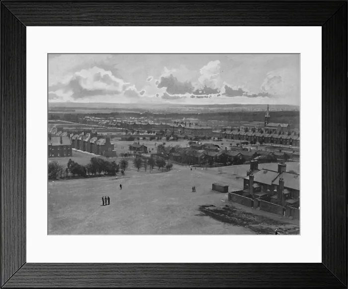 Framed Print : Aldershot Camp, c1896. Artist: Wyrall & Son Framed Print : Aldershot Camp, c1896. Artist: Wyrall & Son