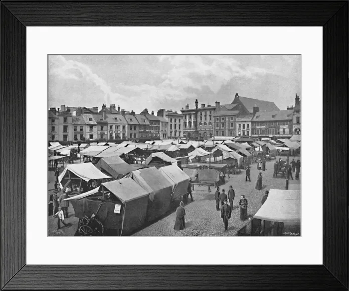 Framed Print : Market-Place, Northampton, c1896. Artist: Poulton & Co