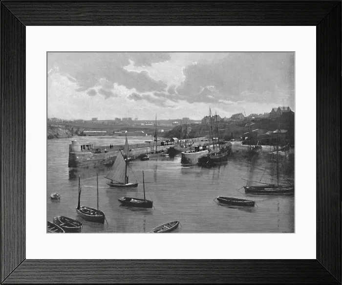 Framed Print : Newquay Harbour, c1896. Artist: Frith & Co Framed Print : Newquay Harbour, c1896. Artist: Frith & Co