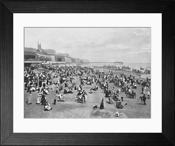 Framed Print : The Sands at Ramsgate, c1896. Artist: FGO Stuart Framed Print : The Sands at Ramsgate, c1896. Artist: FGO Stuart