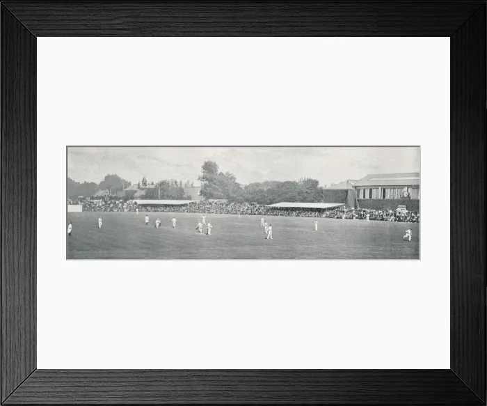 Framed Print : University Cricket Match at Lord s, c1896. Artist: Russell & Sons Framed Print : University Cricket Match at Lord s, c1896. Artist: Russell & Sons