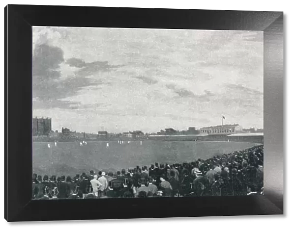 Surrey and Australians Cricket March at Kennington Oval, c1896. Artist: E Hawkins and Co