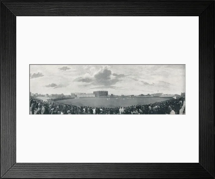 Framed Print : Surrey and Australians Cricket March at Kennington Oval, c1896. Artist: E Hawkins and Co Framed Print : Surrey and Australians Cricket March at Kennington Oval, c1896. Artist: E Hawkins and Co