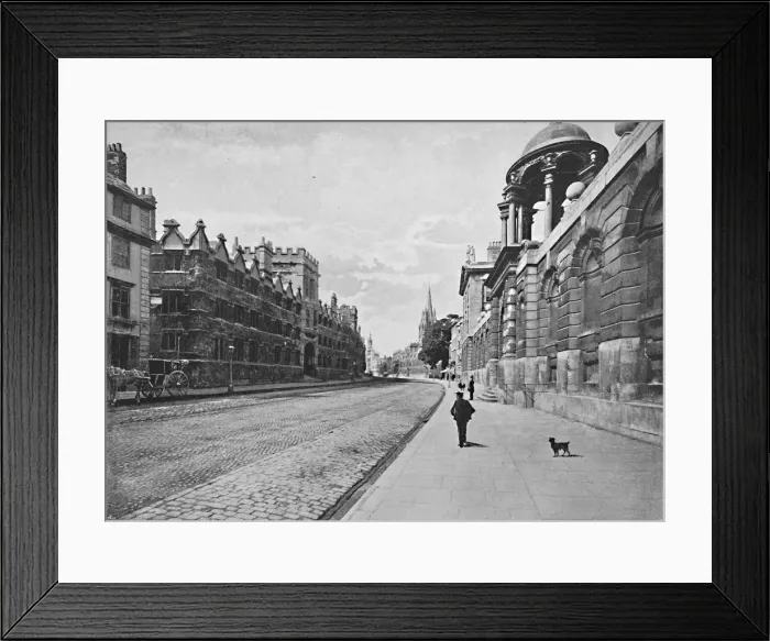 Framed Print : University College from High Street, Oxford, c1896 Framed Print : University College from High Street, Oxford, c1896