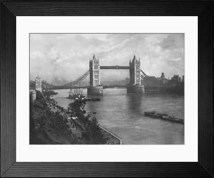 Framed Print : The Tower Bridge, c1896. Artist: York & Son Framed Print : The Tower Bridge, c1896. Artist: York & Son