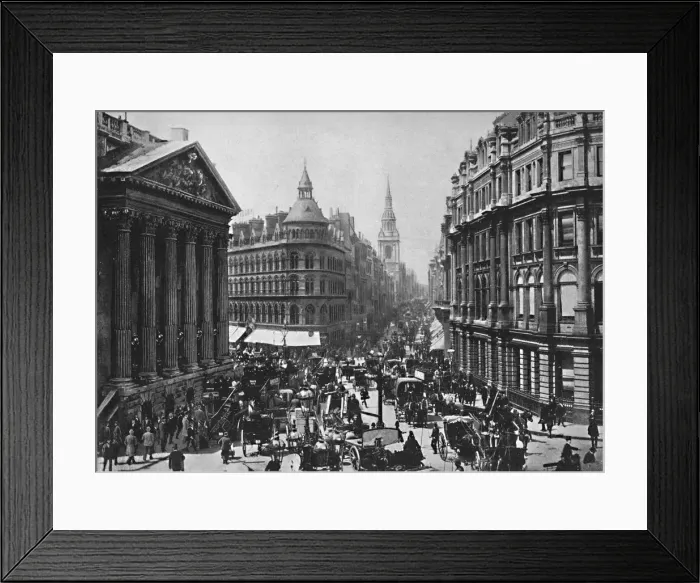 Framed Print : The Mansion House and Cheapside, c1896. Artist: Frith & Co Framed Print : The Mansion House and Cheapside, c1896. Artist: Frith & Co