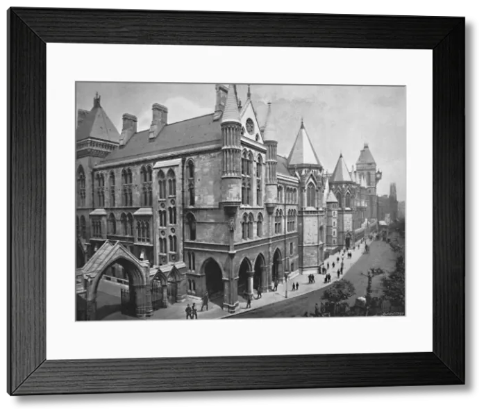 Framed Print : The New Law Courts, London, c1896. Artist: Valentine & Sons Framed Print : The New Law Courts, London, c1896. Artist: Valentine & Sons
