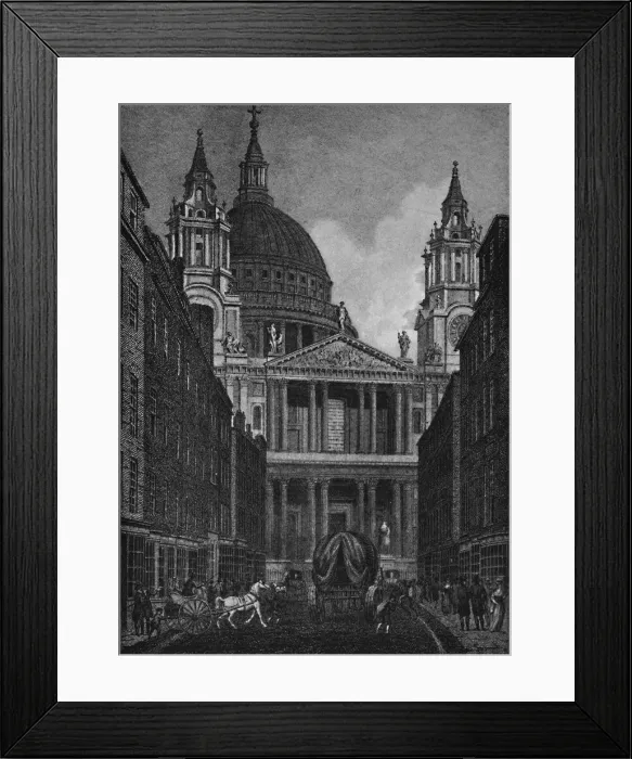 Framed Print : The West End of St. Pauls Cathedral from Ludgate Street (Ludgate Hill), 1907 Framed Print : The West End of St. Pauls Cathedral from Ludgate Street (Ludgate Hill), 1907