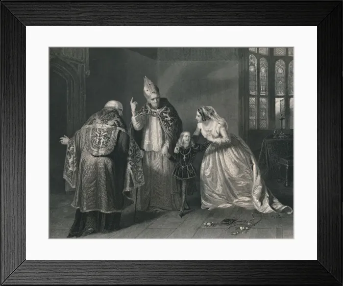 Framed Print : Queen Elizabeth and the Duke of York. (King Richard III), c1870. Artist: H Robinson Framed Print : Queen Elizabeth and the Duke of York. (King Richard III), c1870. Artist: H Robinson