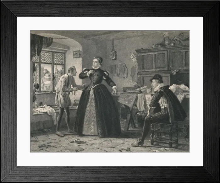 Framed Print : The Ladys Tailor (King Henry IV - Second Part), c1870. Artist: Charles W Sharpe Framed Print : The Ladys Tailor (King Henry IV - Second Part), c1870. Artist: Charles W Sharpe