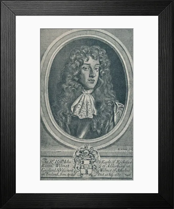 Framed Print : John Wilmot, Earl of Rochester (b. 1648, d. 1680), 1907 Framed Print : John Wilmot, Earl of Rochester (b. 1648, d. 1680), 1907