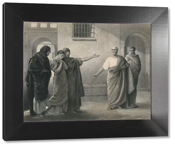 Volumnia Reproaching Brutus and Sicinius (Coriolanus), c1870. Artist: J Stephenson