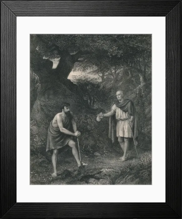 Framed Print : Timon and Flavius (Timon of Athens), c1870. Artist: Charles Cousen Framed Print : Timon and Flavius (Timon of Athens), c1870. Artist: Charles Cousen